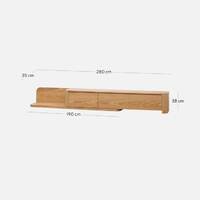 Derry Extendable TV Entertainment Unit - Natural Oak