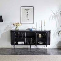 Nola 1.6m Wooden Buffet Unit - Black