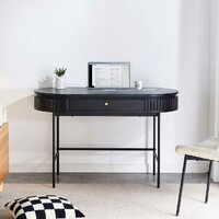 Nola 1.2m Wooden Study Desk - Black