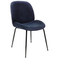 Ivonne II Velvet Dining Chairs Ink Black Set of 2