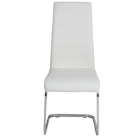 Sofia Faux Leather Dining Chair, White Set of 4