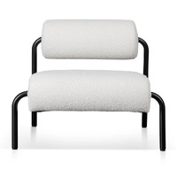 Elba Lounge Chair - Ivory White Boucle
