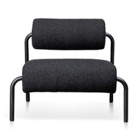 Elba Lounge Chair - Black Boucle