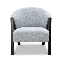 Charlie Fabric Armchair - Light Grey Fleck