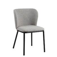 Set of 2 Flossie Boucle Dining Chairs, Latte