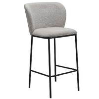 Set of 2 Flossie Boucle Barstools, Latte