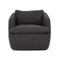 Parker Swivel Accent Chair, Dark Grey