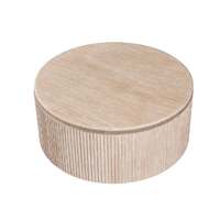 Etta Travertine Effect Round Coffee Table