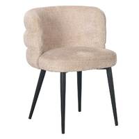 Set of 2 Aniela Upholstered Dining Chairs, Latte