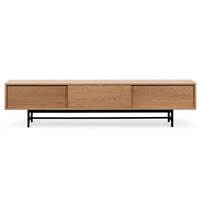 Medena 2.1m Wooden Entertainment TV Unit - Natural