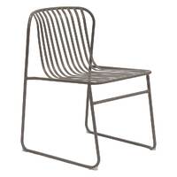 Set of 2 Pesco Curved Outdoor Dining Chairs