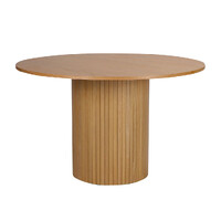 Nola 1.2m Round Wooden Dining Table - Natural