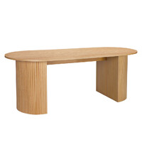 Nola 2m Wooden Dining Table - Natural