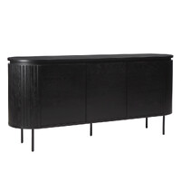 Nola 1.6m Wooden Buffet Unit - Black