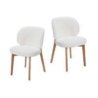 Set of 2 Dorson Boucle Dining Chair, Natural