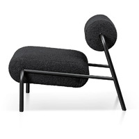 Elba Lounge Chair - Black Boucle