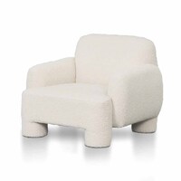Kenner Armchair - Ivory White Boucle