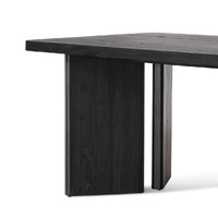 Rockwell 2.4m Elm Dining Table - Full Black