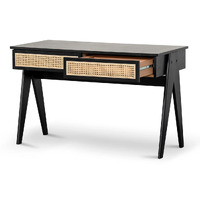 Lance 1.2m Home Office Desk - Full Black