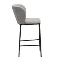 Set of 2 Flossie Boucle Barstools, Latte