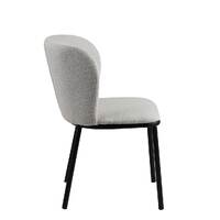 Set of 2 Flossie Boucle Dining Chairs, White