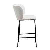 Set of 2 Flossie Boucle Barstools, White