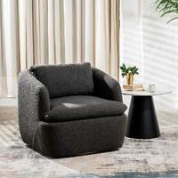 Parker Swivel Accent Chair, Dark Grey