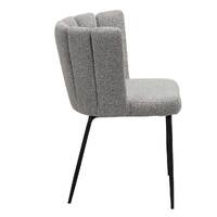 Set of 2 Ella Boucle Dining Chairs, Latte