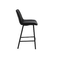 Set of 2 Delphi Faux Leather Barstools, Black