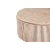 Etta Travertine Effect Round Coffee Table