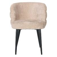 Set of 2 Aniela Upholstered Dining Chairs, Latte