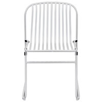 Set of 2 Pesco Curved Outdoor Dining Chairs, White