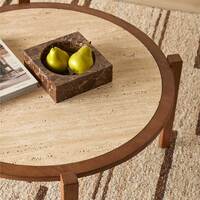 Lewis Travertine Coffee Table