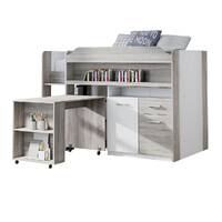 Grey Cape Single Midi Sleeper Bed