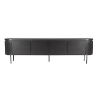 Nola 2m Wooden TV Entertainment Unit - Black