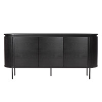 Nola 1.6m Wooden Buffet Unit - Black