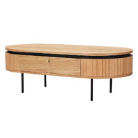 Nola 1.2 Wooden Coffee Table - Natural