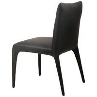 Claudia Faux Leather Dining Chairs, Black Set of 2