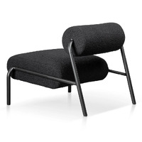 Elba Lounge Chair - Black Boucle