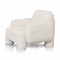 Kenner Armchair - Ivory White Boucle
