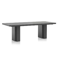 Anton Elm Dining Table - Full Black