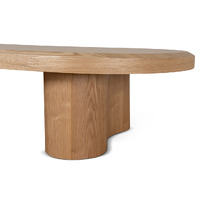 Jerrin Wooden Oval Coffee Table, Natural