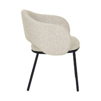 Jesse Black Dining Chair - Clay Grey