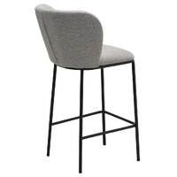 Set of 2 Flossie Boucle Barstools, Latte