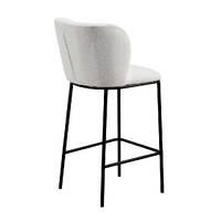 Set of 2 Flossie Boucle Barstools, White