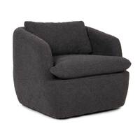 Parker Swivel Accent Chair, Dark Grey