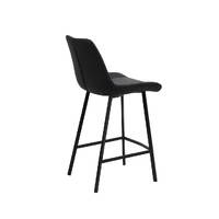 Set of 2 Delphi Faux Leather Barstools, Black