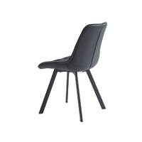 Set of 2 Orion Faux Leather Dining Chairs, Black