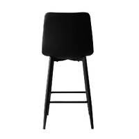 Set of 2 Garry Faux Leather Barstools, Black