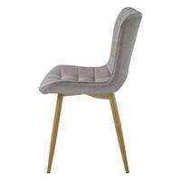 Set of 2 Sleigh Dining Chairs, Taupe